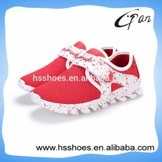 Lightweight comfortable red kids casual shoes