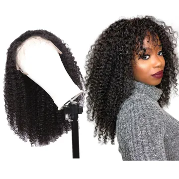 European Human Hair Full Lace 200 Density Kinky Curl Wig,Jewish Wig European Hair