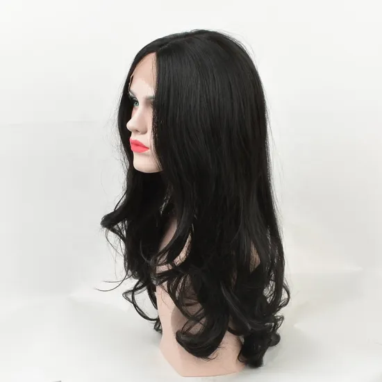 Aishili lace front wigs black fluffy syntheti hair wigs lace frontal wig natural curly and kinky wave for the women