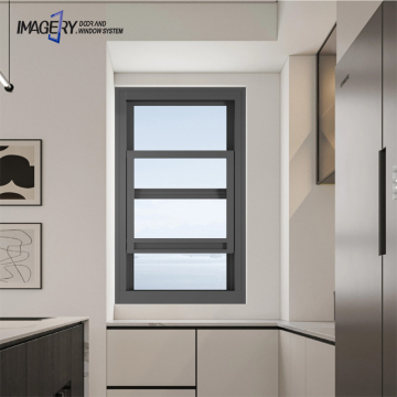 Modern Single Hung Non-Thermal Break Double Glazed Aluminum Windows