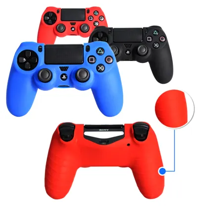 Soft Silicone Rubber Case Gamepad Cover for PS4 Controller - PlayStation 4 Pro Slim Compatible Skin