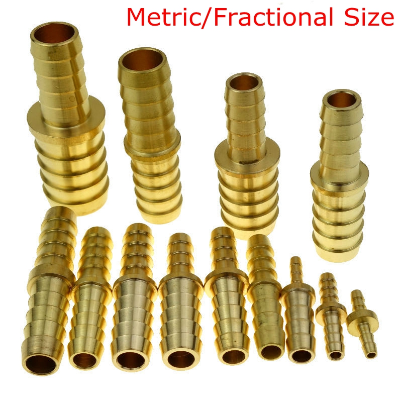 Brass Barb Hose ID Splicer Fitting Reducer /Equal Connector For Hose ID 6 8mm 1/8" 1/4" 3/8" 3/16" 5/16" 1/2" 3/4"