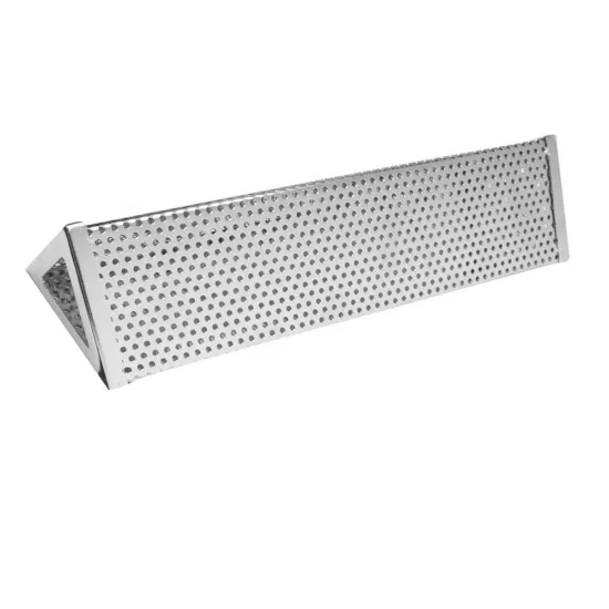 Stainless Steel Wood Pellet Triangular Smoker Box for BBQ Grills