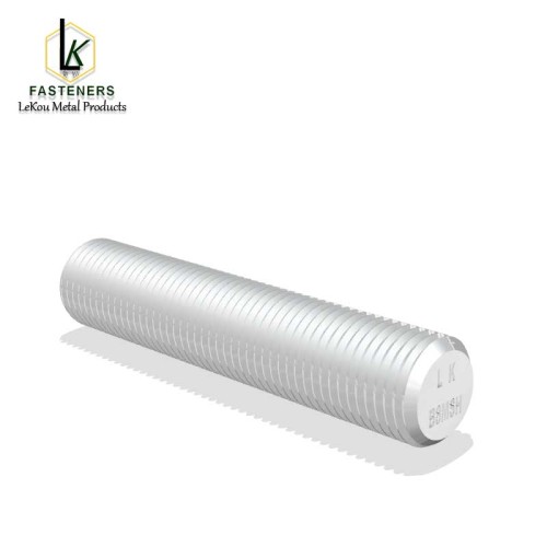 ASTM A193 B8M шпілька з нержавеючай сталі з поўнай разьбой для ўстойлівасці да карозіі пры высокіх тэмпературах