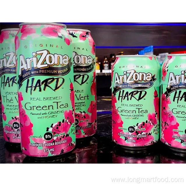 Ready-to-Drink Iced Lemon Tea and Milk Tea in Cans