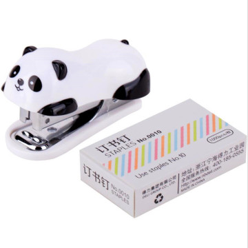 Mini Panda Stapler Set Kawaii Panda Cartoon Paper Binder Within 1000pcs Staples Office School Supplies Material