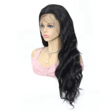 Amzhair Peruvian Human Hair Body Wave Wig Pre Plucked Cheap Wholesale Swiss Lace Front Virgin Cuticle Aligned Human Hair Wig
