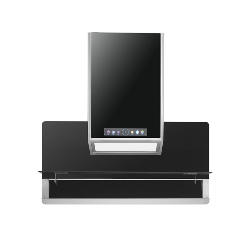 900MM Two Motors Titanium Black Hand Sensor Gesture Control Kitchen Exhaust Range Hood Chimney