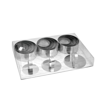 anillo de postre de acero inoxidable 16pcs