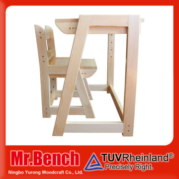 kids adjustable table of pine wood
