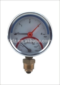 radial connect Bimetal Thermometer Manometer
