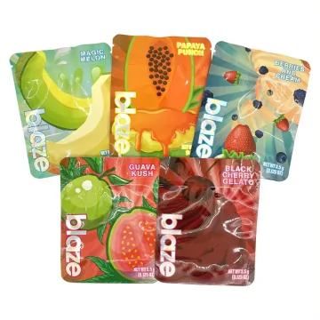 Custom Print Packaging Ziplock Foil Pouches - 3.5g, 7g, 14g Resealable Mylar Bags