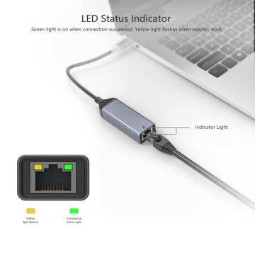 USB C -zu Gigabit -Ethernet -Netzwerkadapterkonverter