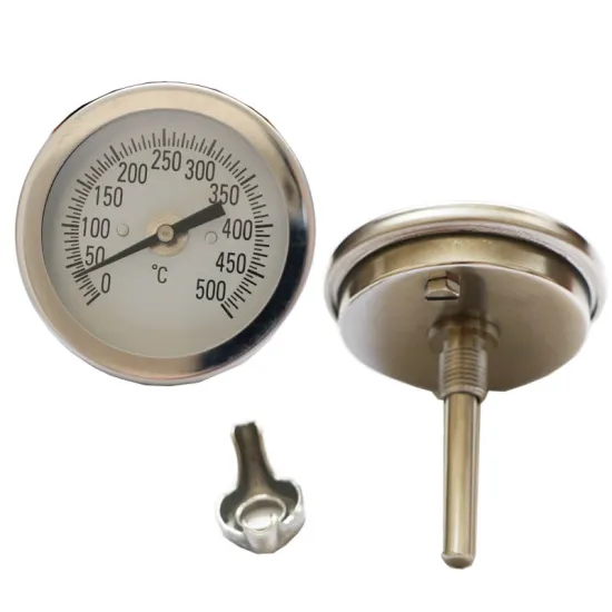 Custom 2.5\" Stainless Steel 304 BBQ Oven Back Type Bimetal Thermometer for Temperature Measurement