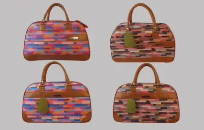 Plaid  luggage travel bag