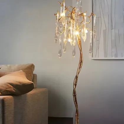 Copper Light Decoration Floor Lamp - Water Drop Floor Light