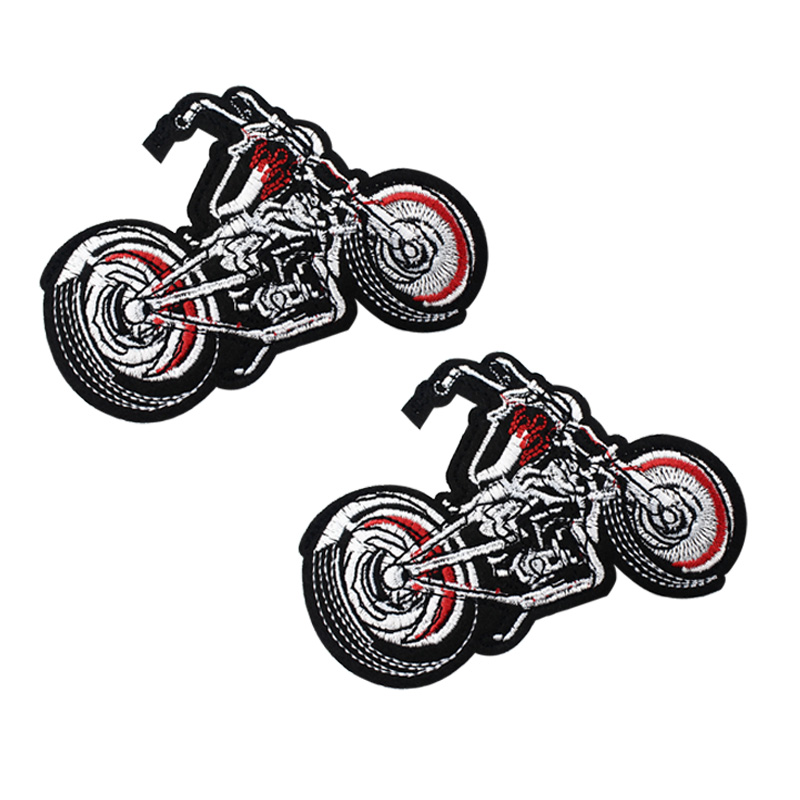 Chopper Motorcycle Embroidery