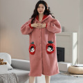 Winter padded women's plush robe