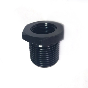 Black threaded hexagon oil filter adapter