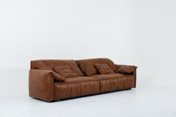 Mediterranean style genuine leather sofa
