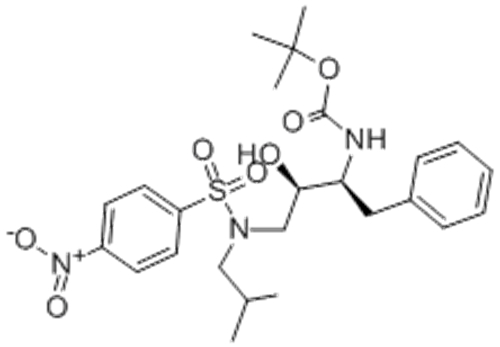 Name: Carbamic acid,N-[(1S,2R)-2-hydroxy-3-[(2-methylpropyl)[(4-nitrophenyl)sulfonyl]amino]-1-(phenylmethyl)propyl]-,1,1-dimethylethyl ester CAS 191226-98-9