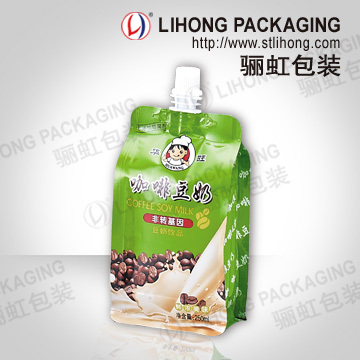 Juice packaging flat bottom bag/square bottom bag