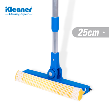 Kleaner 2 en 1 Brosse de fenêtre en aluminium télescopique avec lame de silicone en caoutchouc tourné