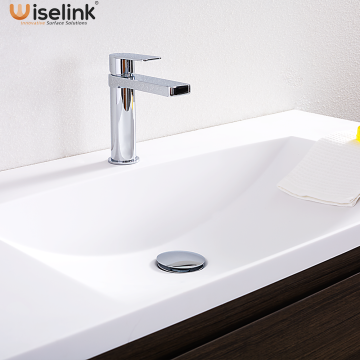 solid surface integrated basin for bathroom
