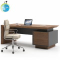 Houten tafel stoel managers ergonomische kantoor computer bureau