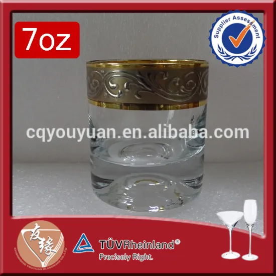 China wholesale OEM cheap plain transparent glass custom logo 7 oz whiskey drinking glasses
