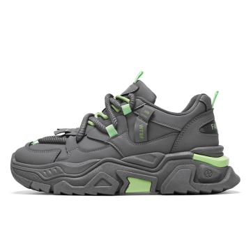 Fashion Men's Dad Chunky Shoes Wholesale PU Leather Platform Sneakers (Size 39-44)