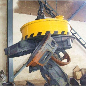 Steel plate lifting magnet for overhead crane