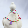 Rainbow Glass Beads Rumbai Kalung Set Kids Lovly