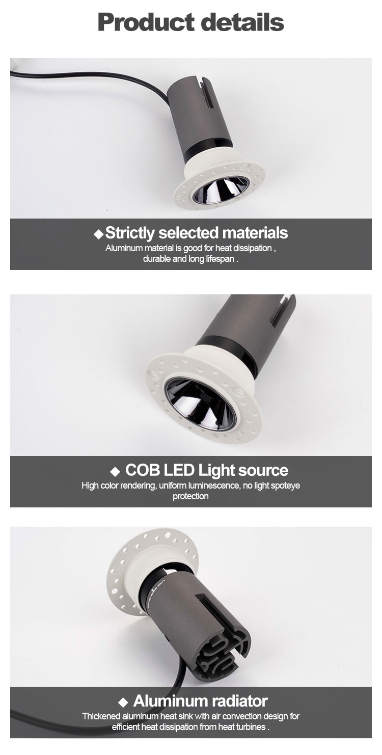 trimless led downlight details from synno lighting
