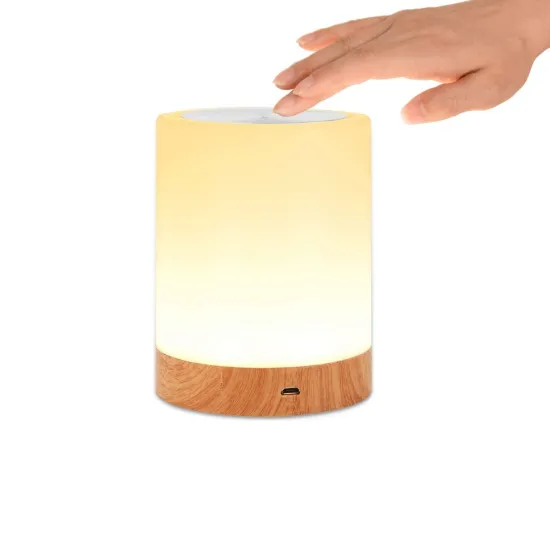 Factory Price RGB Touch Lamp: USB Rechargeable LED Night Light with Music Sync and Dimmable Function