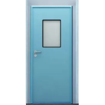 Galvanized steel single-leaf modular lab GMP clean door