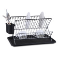 Storage Holders & Racks Kitchen Accessories Organizer Metal Dish Drying Rack With Drainboard Set