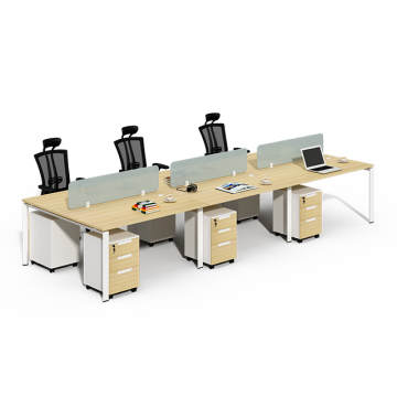Großhandel moderne High-End-Office-Kabine mit gefrostetem Glas 6-Personen