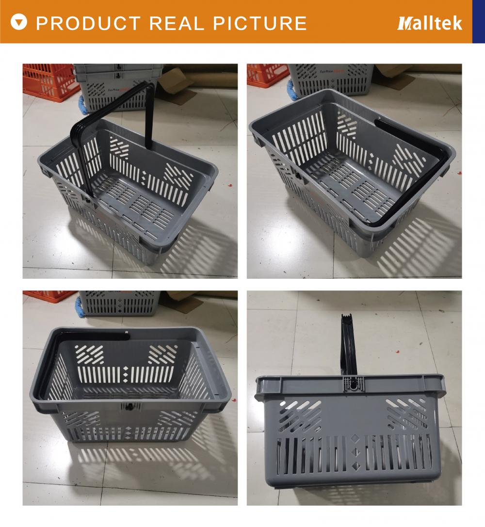 Thickened supermarket single handle shopping plastic Hand basket