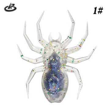 4cm 1.3g Artificial Spider Bait in 5 Colors: Soft Lures with Filling and Special Design for Fishing