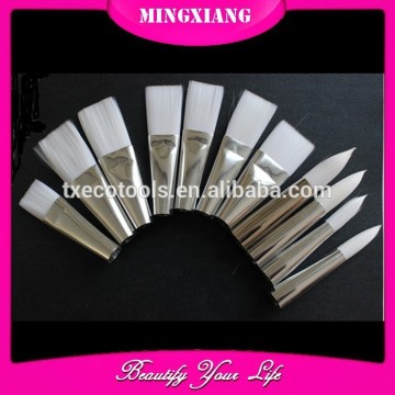 12pcs high quality white synthetic hair painting brushes