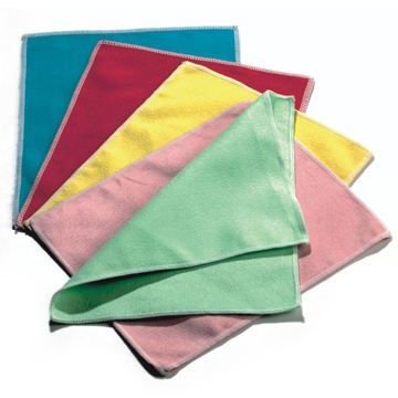 mircofiber cleaning cloth with various colors and designs