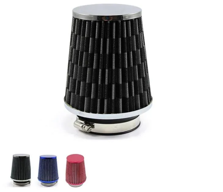 Filtro aria rossa da 90 mm 76 mm universale per tubo di assunzione di auto