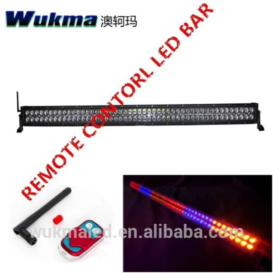 30inch 40 inch 50inch color change remote control led light bar, red, amber ,blue and white strobe light bar