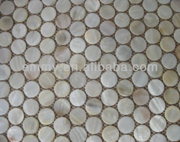 High quality Roundness raw shell mosaic tiles