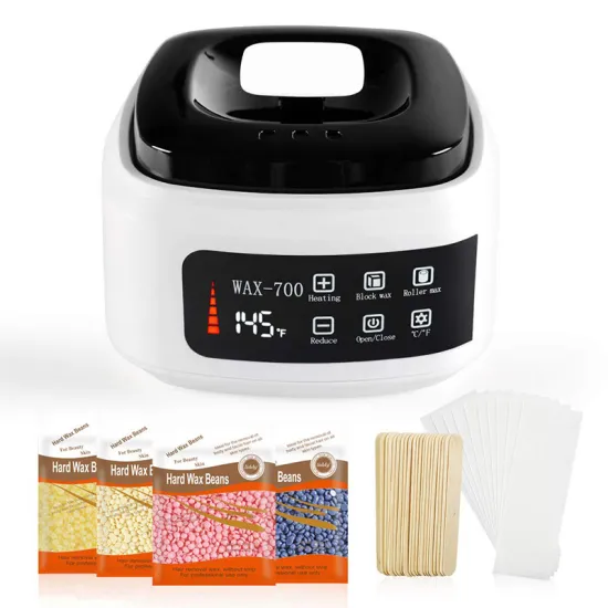 Wax Warmer for Hair Removal Waxing Kit Intelligent LED Display Wax Heater Set With 4 Hard Wax Beans At Home Waxing Kit for Women