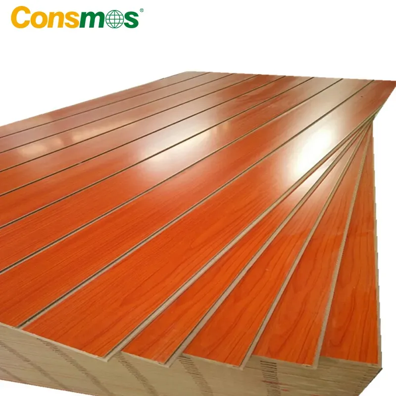 Linyi Factory 2-25mm Melamine Slatwall MDF Fiber Board