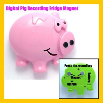 Digital Piggy Shape Recorder Promotional Magnet Fridge