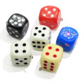 100pcs Solid Fun Mini Figurines Resin Dice Charms For Keychain Findings Diy Crafts κολιέ σκουλαρίκι κρεμαστό κόσμημα αξεσουάρ