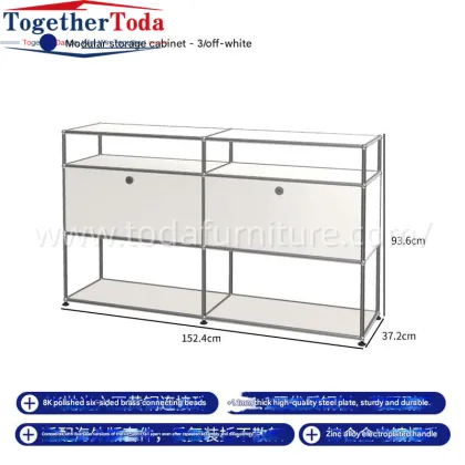 Modern Durable Modular Stainless Steel Storage Cabinet for Living Room
